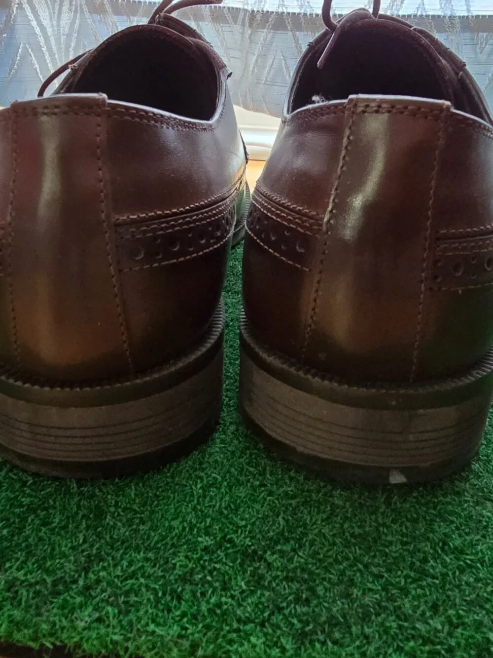 Kinloch Anderson Brown Leather Wingtip Brogue Derby Dress Shoes Men’s Sz 260